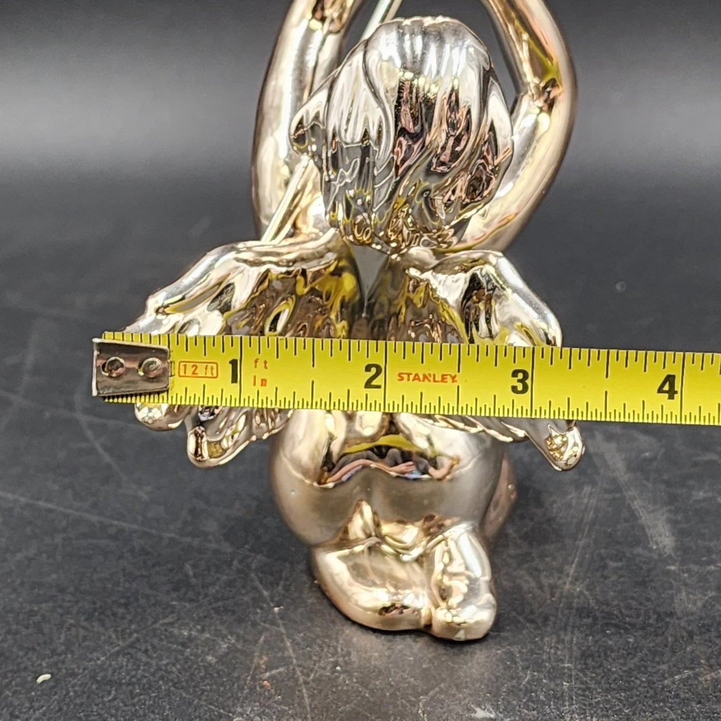 Department 56 Cherub Angel Figurine 6.5" Gold Tone Polyresin Christmas Decor