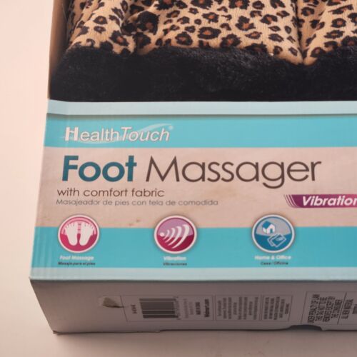 Health Touch Foot Massager And Vibration with Comfort Fabric Leopard Print NOS