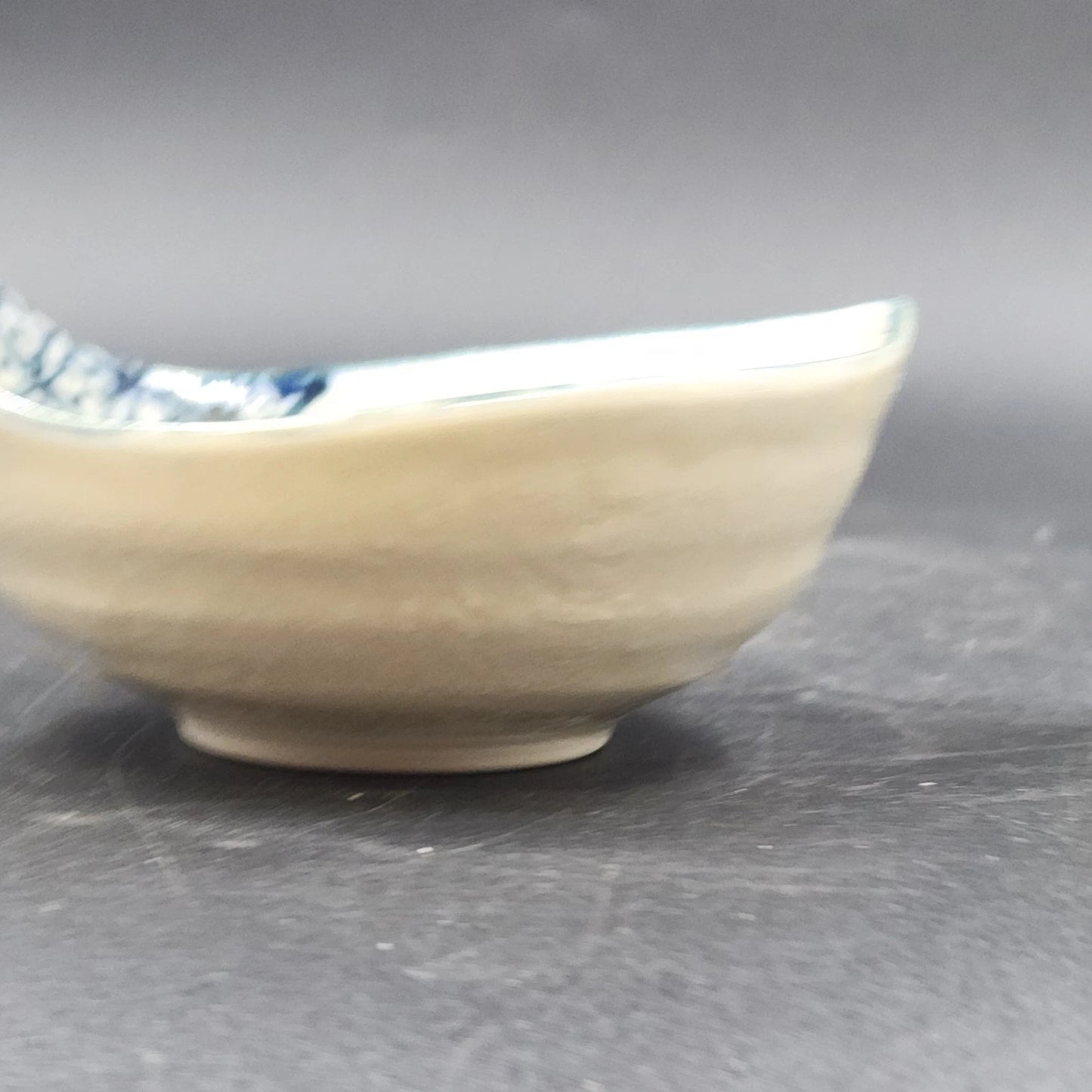 3 Japanese Ceramic Tonsui Bowls Blue Floral Hand Painted Porcelain Nabe Hot Pot