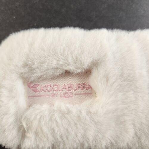 Koolaburra by UGG Womens Sz 11 Fuzz-ah Slide Slipper Pastel White Lug Sole New