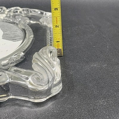 Mikasa Princess Picture Frame Lead Crystal Frosted Oval SA751/829 Germany 10”
