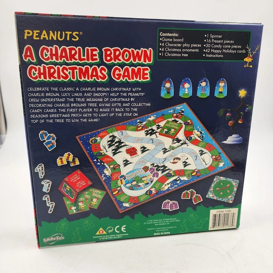 Peanuts Board Game 2008 Fundex Snoopy Kids Boxed "A Charlie Brown Christmas"