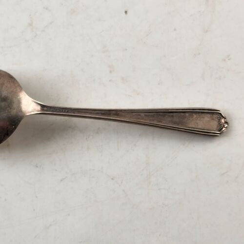 3 Round Dinner Spoons Electroplated Nickel Silver Unbranded 5" Long