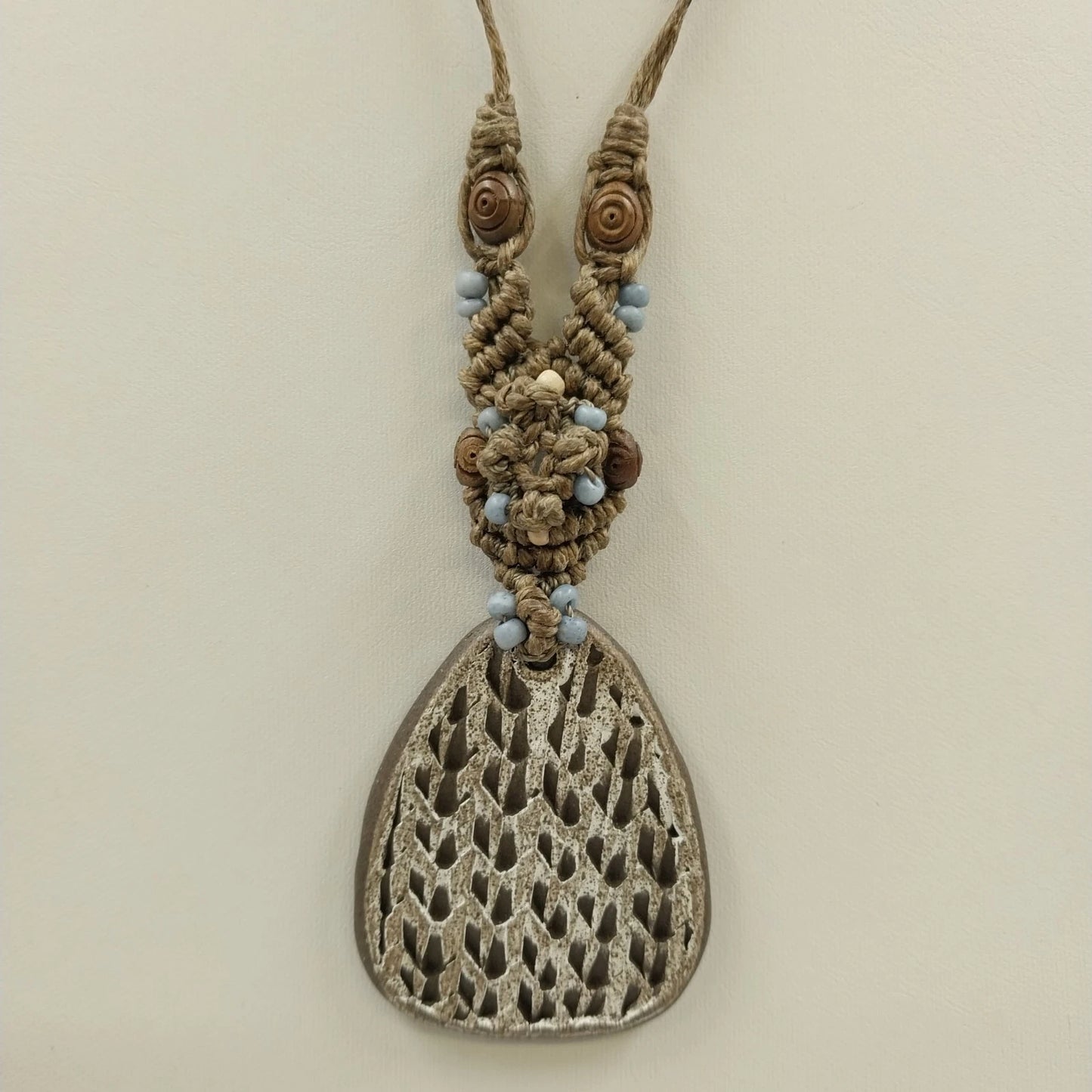 Lot 3 Pendant Necklaces White Enamel Filagree Gold Tone Signed PHD Clay Cor