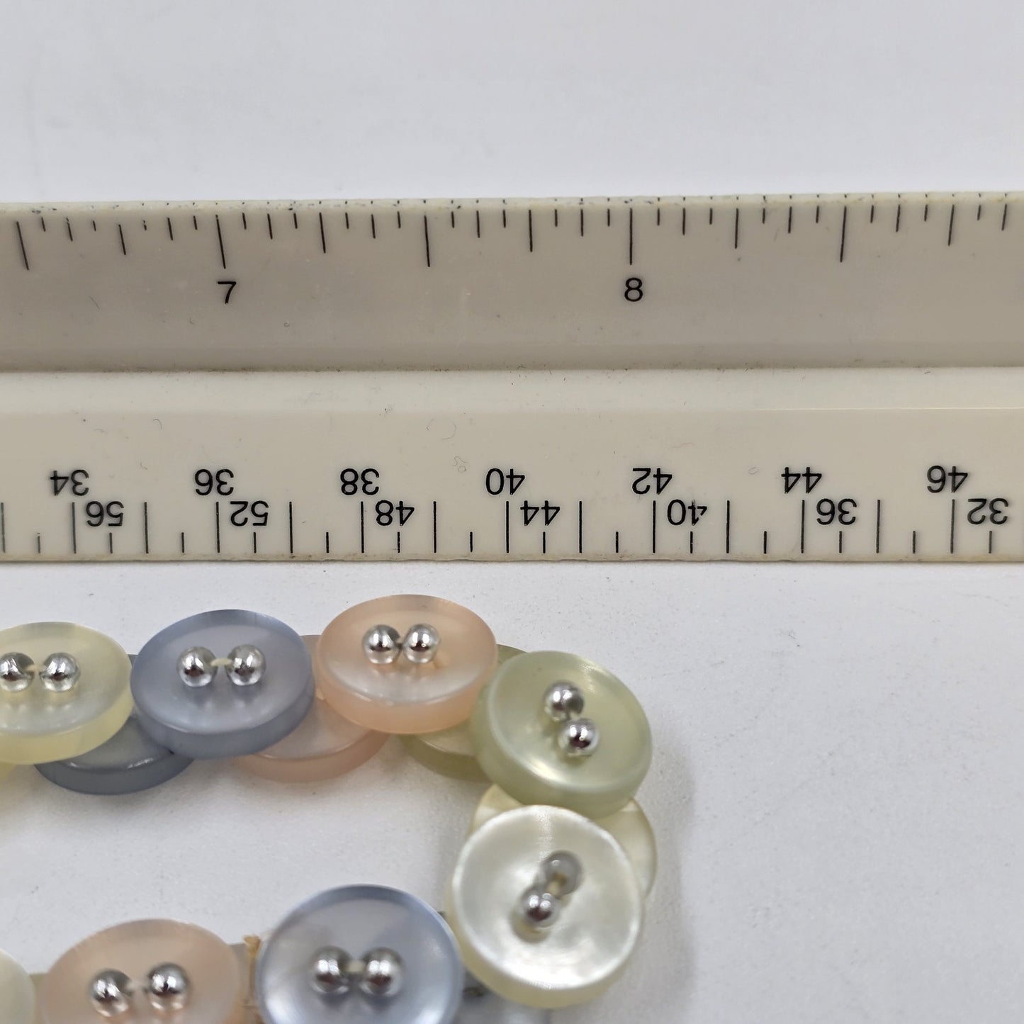 Multicolor Shiny Infinity Plastic Button Beaded with Silver Tone Bead Necklace