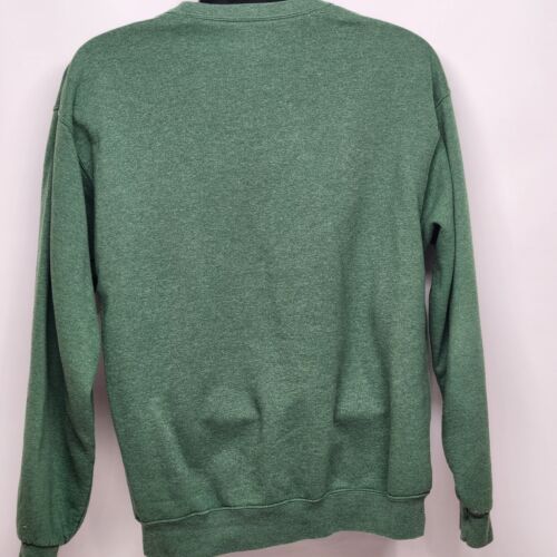 Green Fleece Sweatshirt Crewneck Pullover Men's Large Vintage Fruit of the Loom