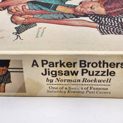 The Saturday Event Parker Brothers Jigsaw Puzzle 14" By Norman Rockwell 1993