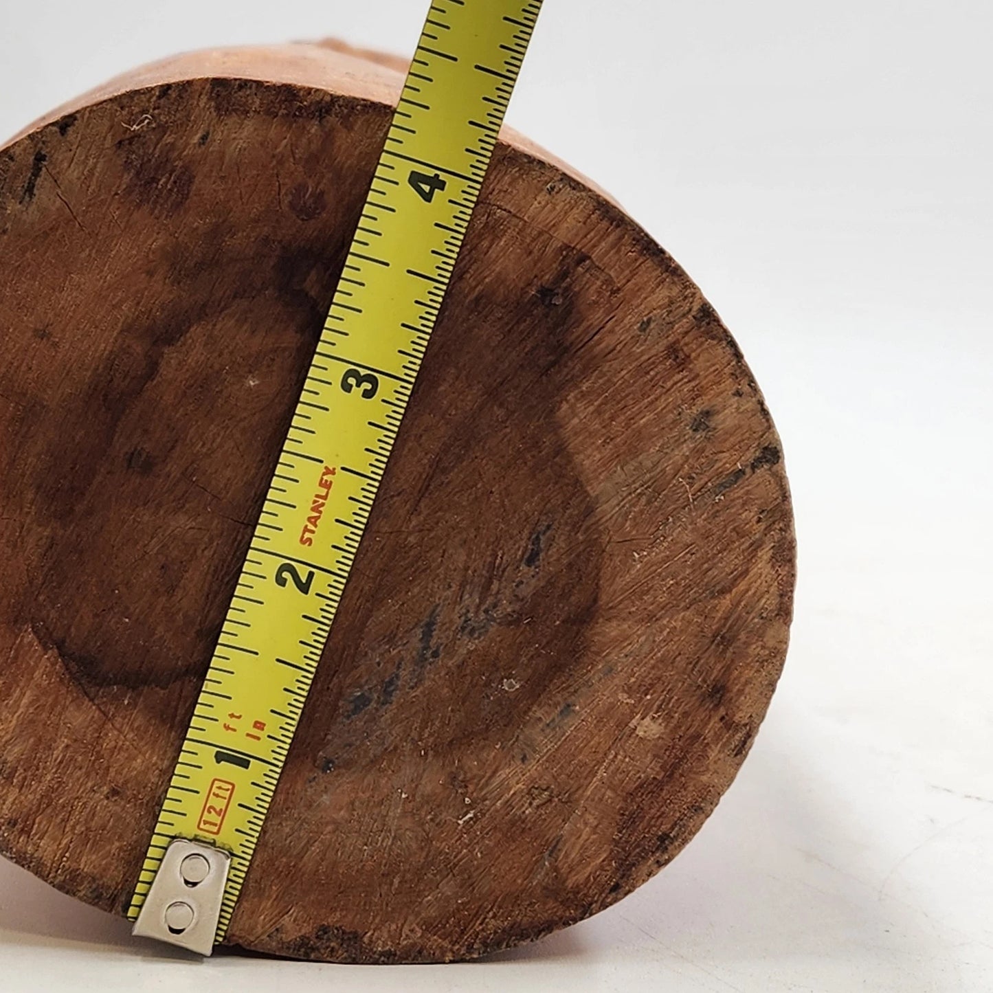 African Hand Carved Wood Head Bust Art Sculpture Figurine 16.5" Vintage Statue