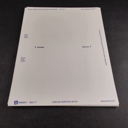 Old Office Stock Avery 8931 White CD DVD Design Kit 333 Sheets Inkjet Labels