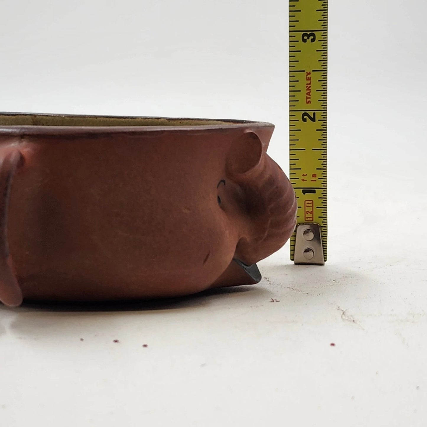 3 UCTCI Japan Elephant Face & Ear Bowls Brown Ceramic 4" x 2" Vintage Set
