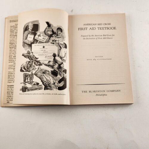 Lot of 3 American Red Cross First Aid Textbook Revised Edition 1945