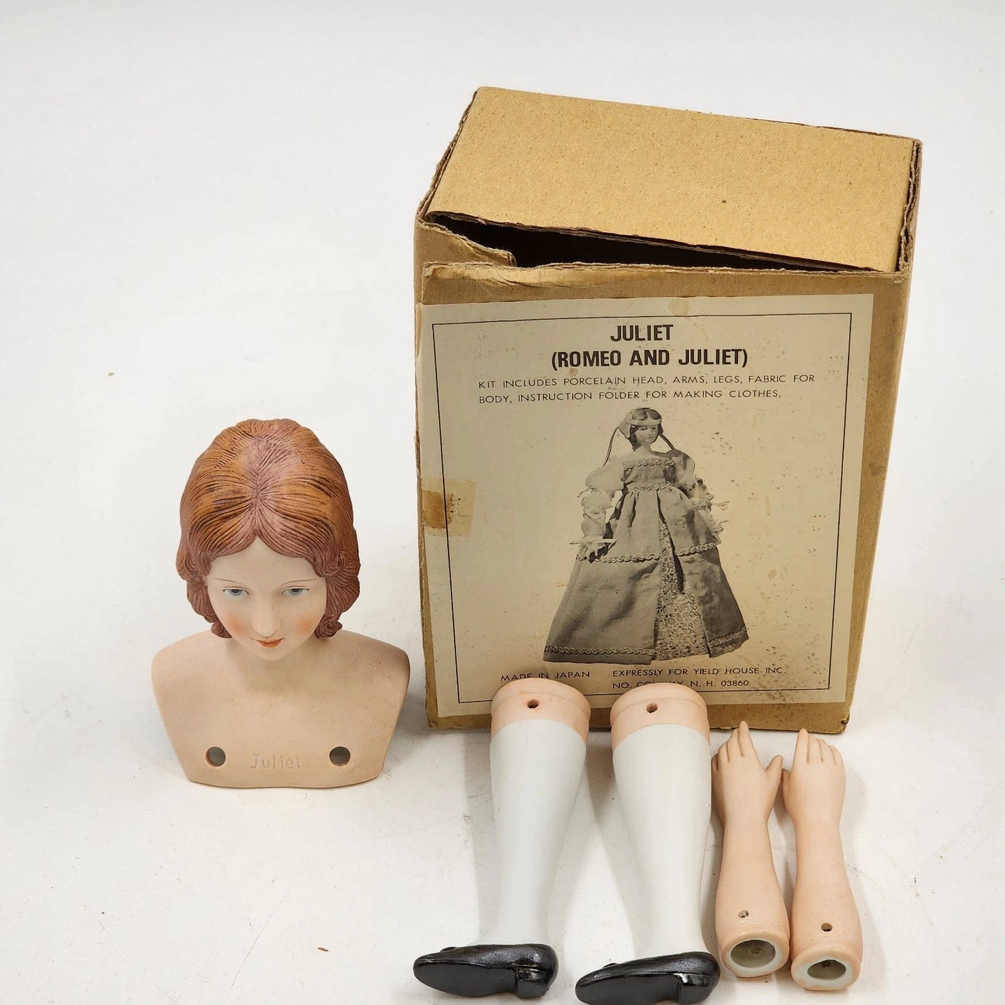 Juliet Bisque Doll Kit Yield House Includes Head Arms and Legs (Romeo & Juliet)