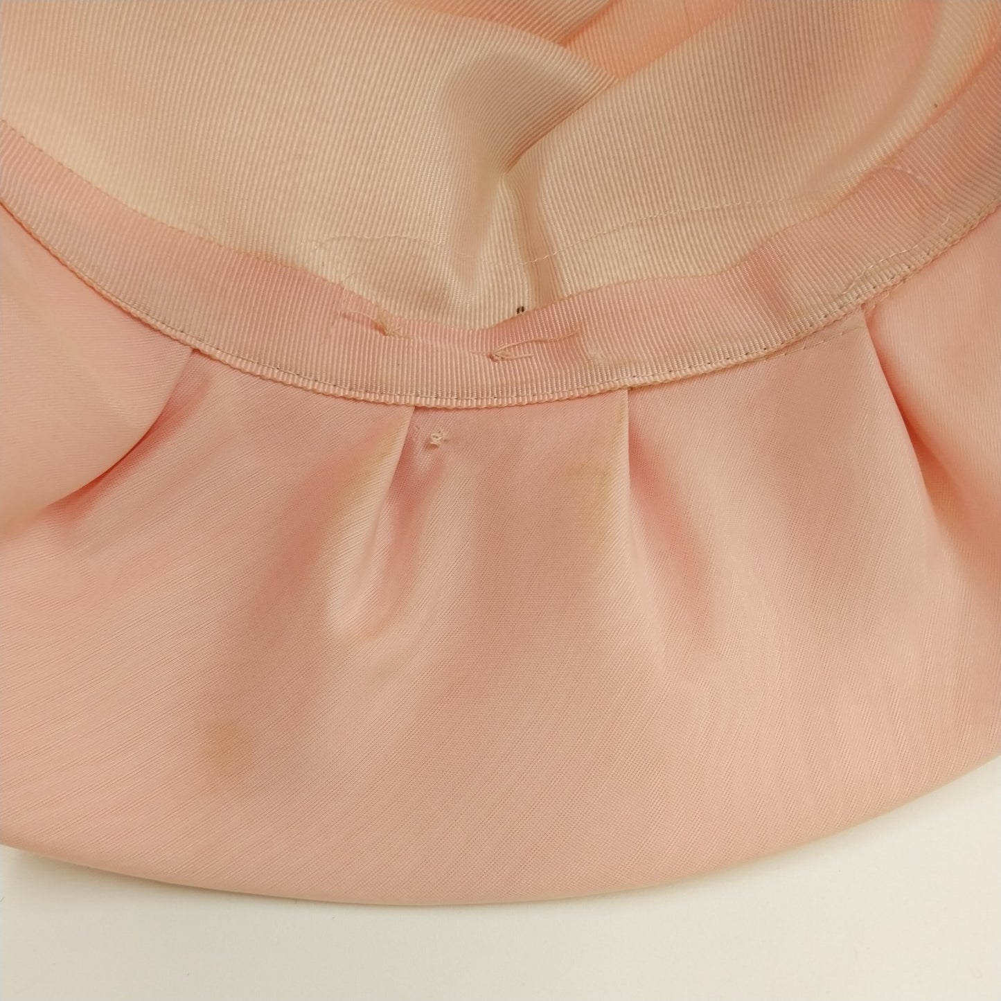 Union Made Women's Pale Pink Summer Sun Bucket Hat with Ribbon Bow USA