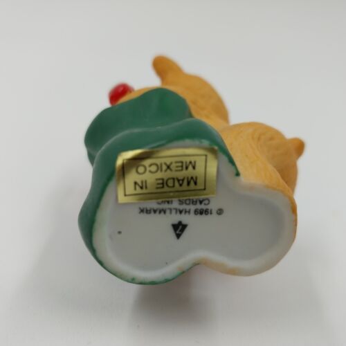 2 Hallmark Keepsake 1989 Christmas Ornaments CHRISTMAS KITTY Cinnamon Bear Vtg