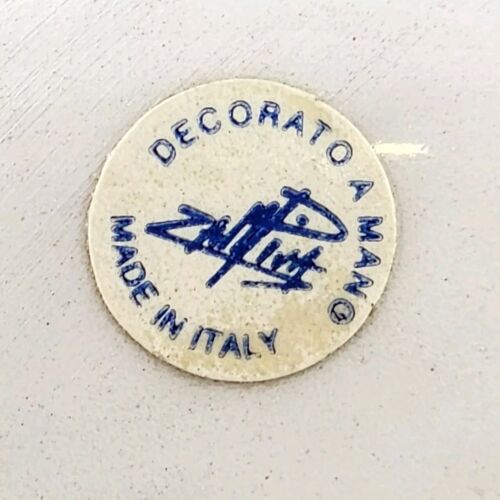 Clown Flower Shaped Bowl Signed Hand Painted Zampiva Rare Italian Art Pottery