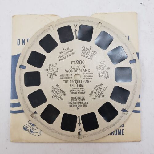 5 View-Master Reels Alice in Wonderland Waikiki Atlantic City Daytona Beach 703