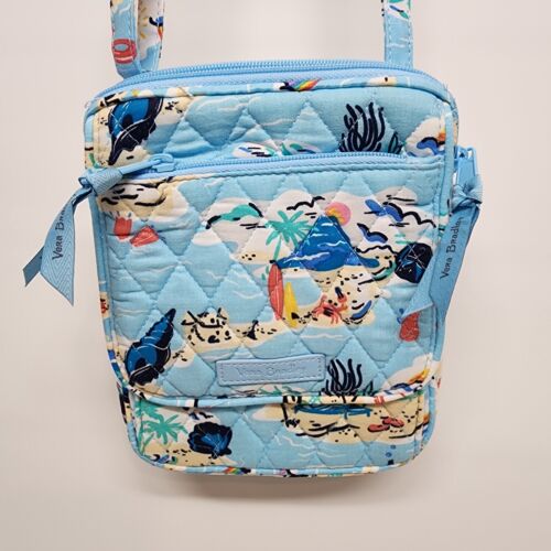 Vera Bradley RFID Mini Hipster Beach Treasures Crossbody Purse Cruise Nautical