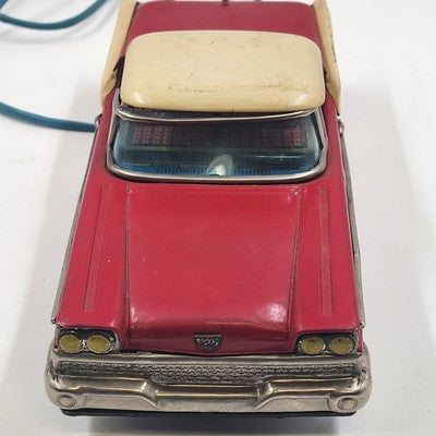 Nomura Red 1959 Ford Skyline Diecast Car 11" Battery Op Japan Vintage