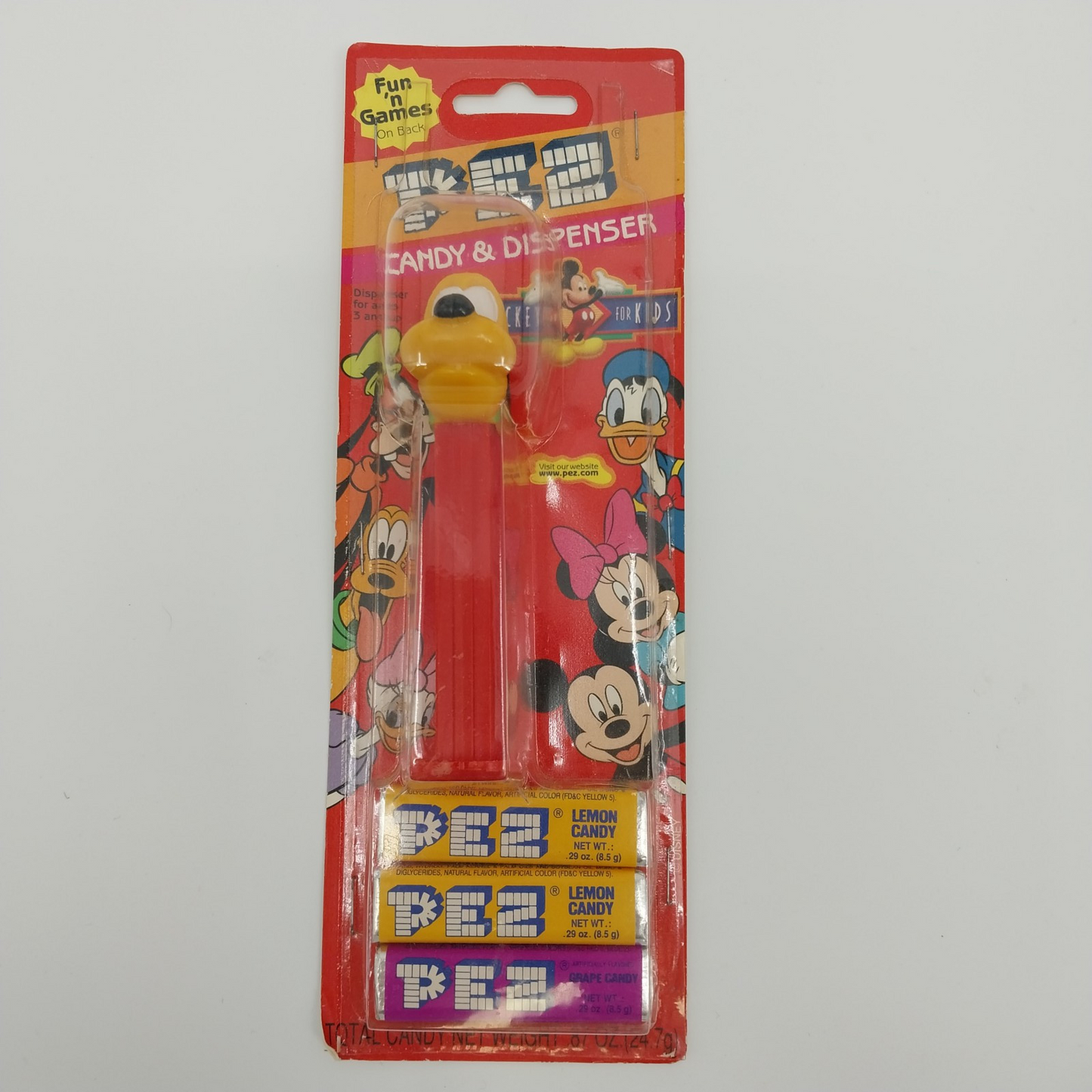 Disney Pluto PEZ Dispenser Collectible Candy Toy Retro Classic Solvenia