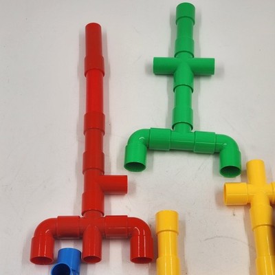 Skoolzy Pipes Construction Building Toy Tubes & Joints for Kid's Motor Skills