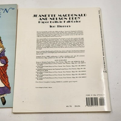 2 Paper Doll Books Little Women & Jeanette MacDonald Nelson Eddy by Tom Tierney
