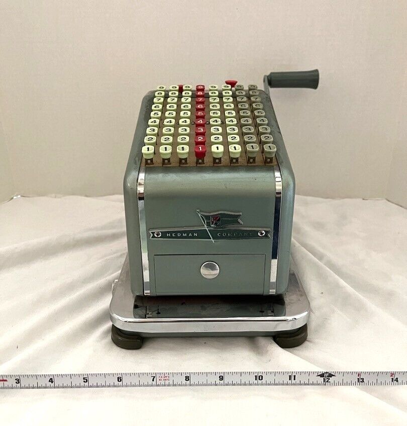 F & E Check Protector Hedman Company Printer Mechanical Office Equipment