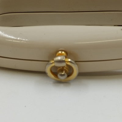 Marcus Brothers Beaded Clutch Purse Handbag Lucite Handle Vintage Italy 1960s