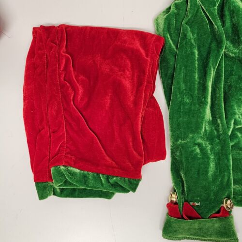 Elf Costume Red Green NEW NO EARS Shirt Pants Belt Boots Hat Child Size 8 - 10