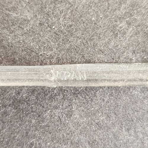 Glass Open Salt Server Bowl Diamond Pattern Plastic Serving Spoon Japan