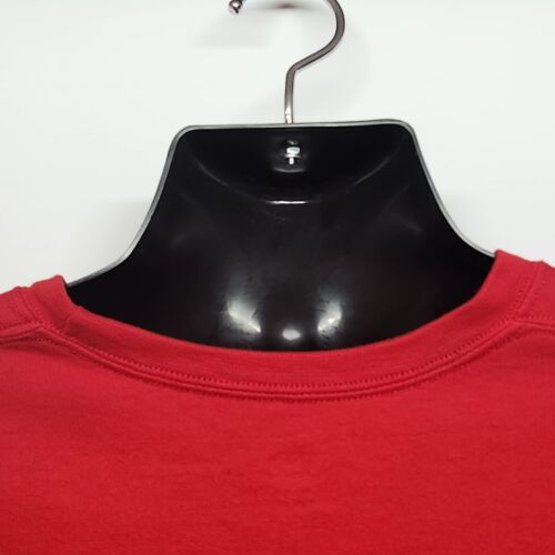 Athletic Works Men's Large Red Sweatshirt Crew Neck Pullover Casual Active Wear
