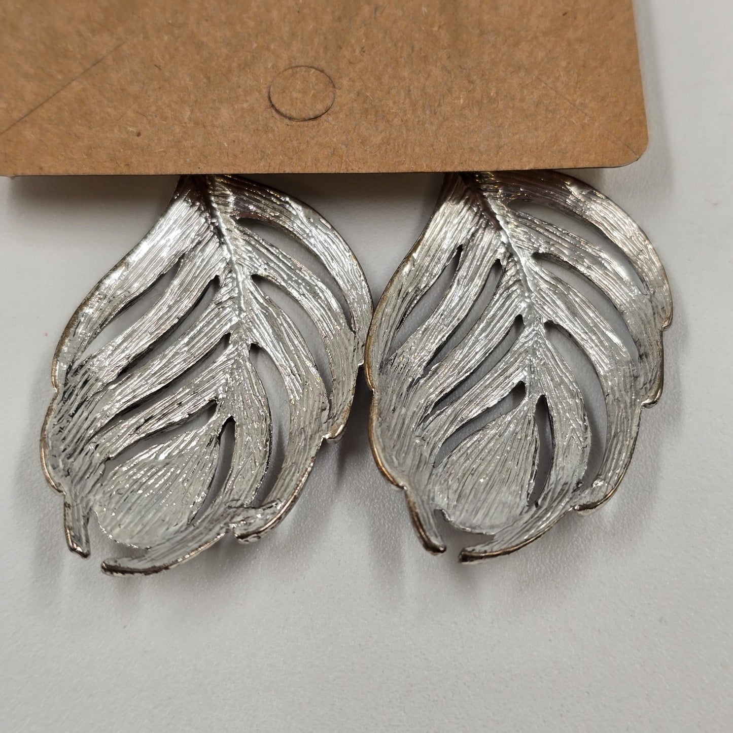 2 Set of Earrings Feather Shape Enameled Rhinestone & Avon Boho Weave Multicolor