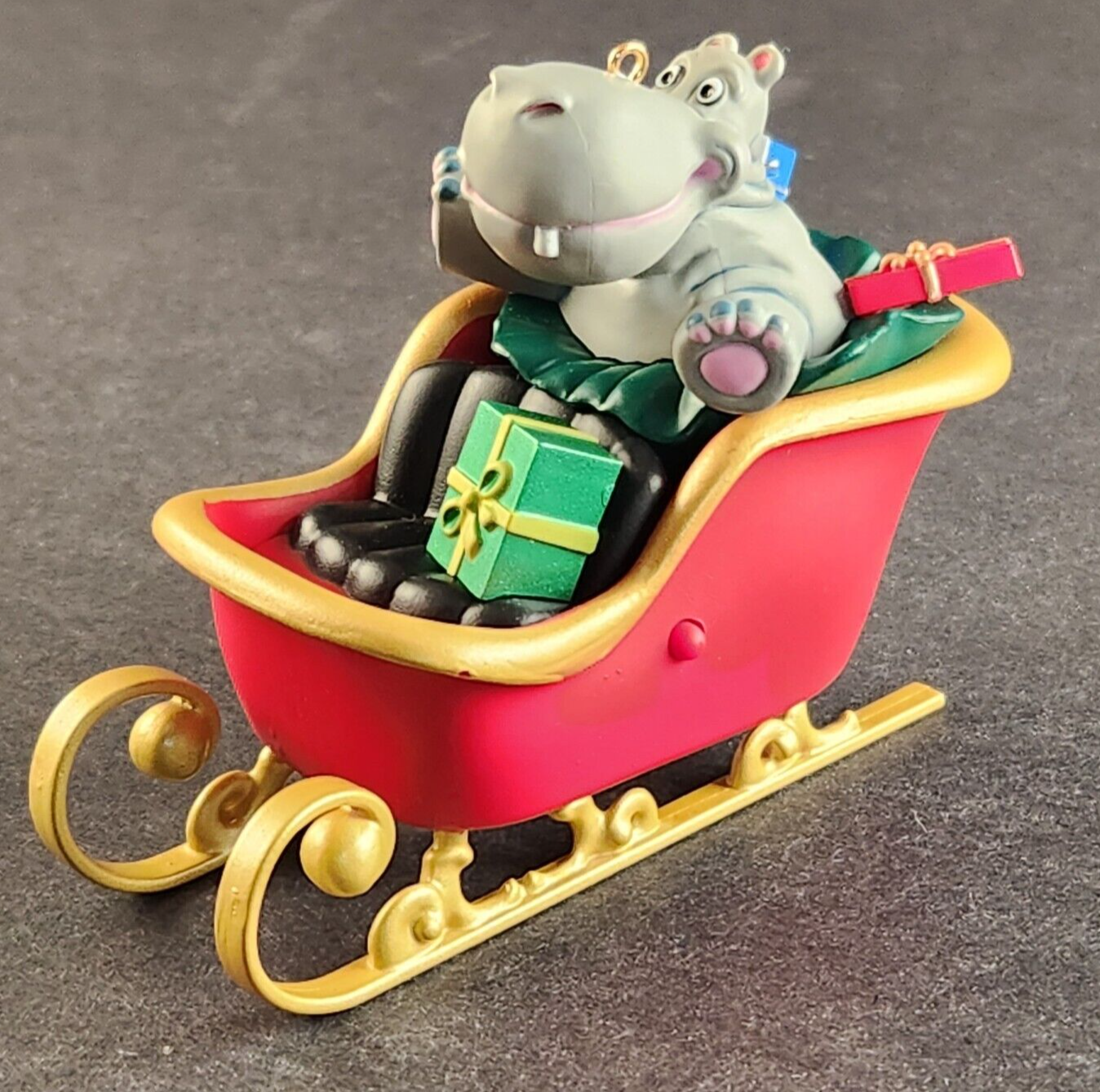 Hallmark Keepsake Singing Ornament I WANT A HIPPOPOTAMUS FOR CHRISTMAS 3" Long