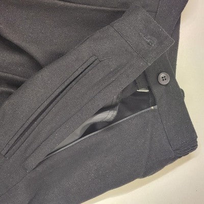 SK & Company Solid Black Silk Pleated Front Dress Pants Size 12 Side Zip China