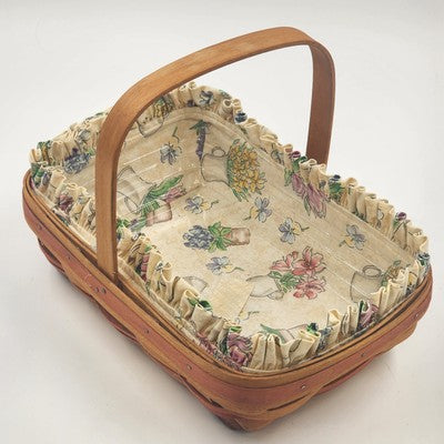 Longaberger 2000 Mother's Day Early Blossom Basket Fabric Liner Protector 11"