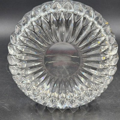 Heavy Serving Bowl Gorham Althea Cut Lead Crystal 7.5" Sunflower Diamond Pattern