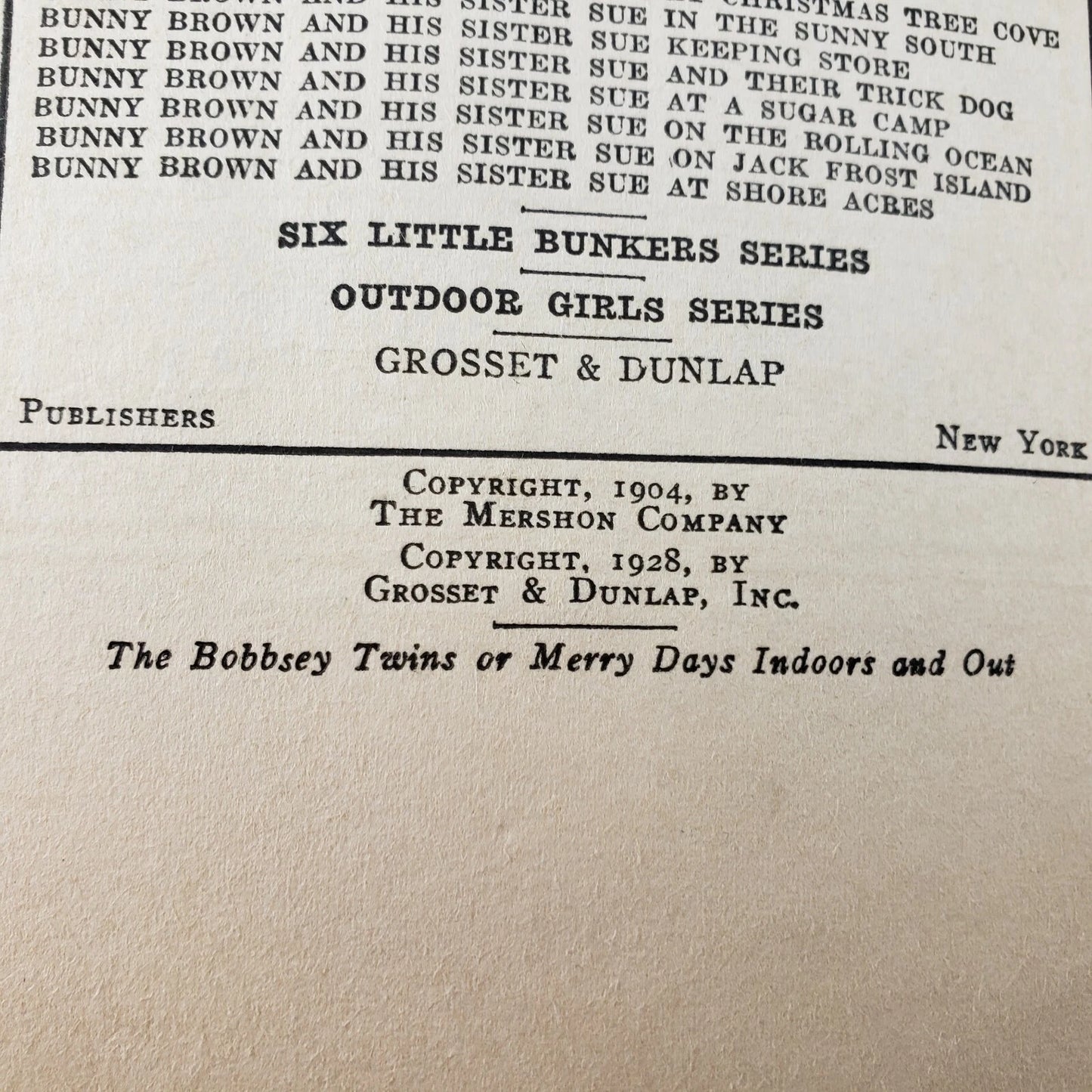 The Bobbsey Twins by Laura Lee Hope 1928 Hardcover DJ Merry Days Indoors Out