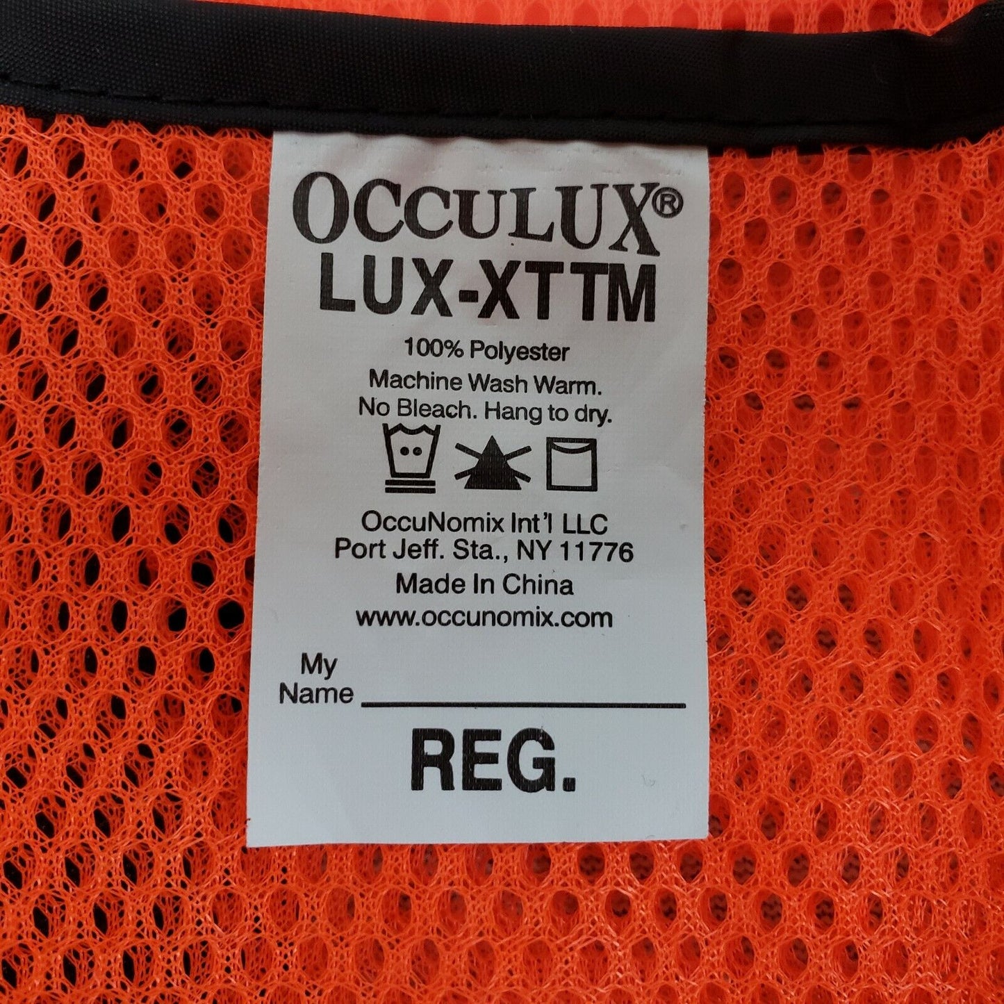 High Visibility Orange Mesh Safety Vest Vertical Reflective Strip Fits Most New