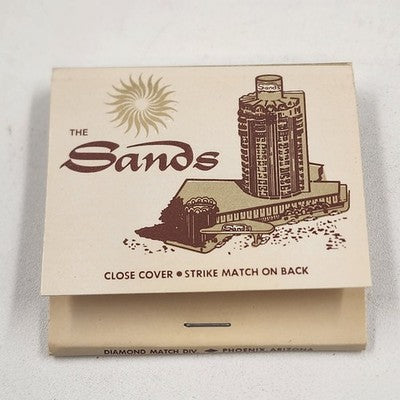 The Sands Hotel & Casino Matchbook Full Unstruck Diamond Match Las Vegas Nevada