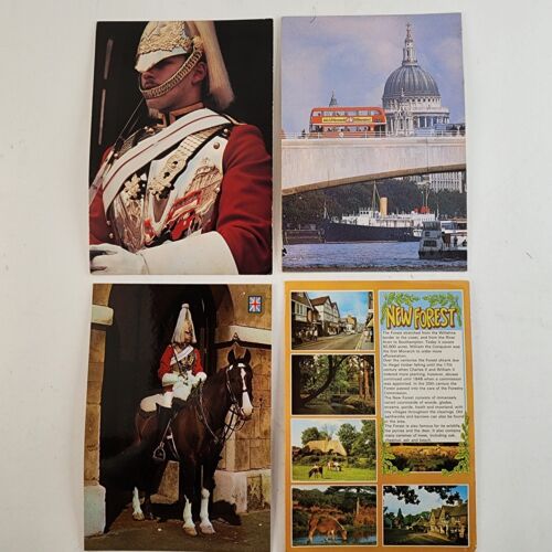 35 Vintage Photo Postcards & Booklet Southampton England London Isle Wight Color