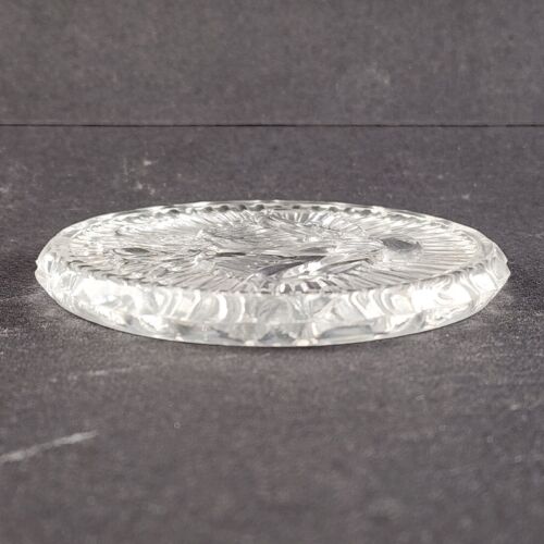 2 Vintage Fostoria Glass Lead Crystal Clear Jingle Bells Christmas Ornaments