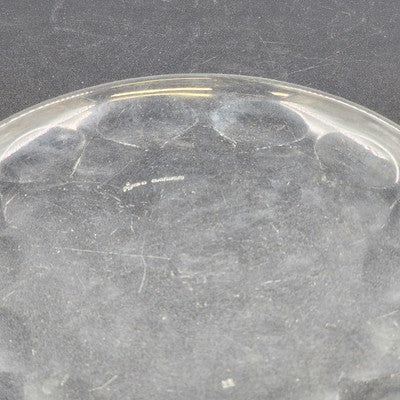 Pyrex Ovenware 8.5"x1" Clear Glass Lunch Plate Dimpled Thumbprint Design Vintage