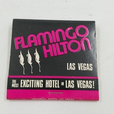 Flamingo Hilton Most Exciting Hotel Las Vegas Nevada Matchbook Unstruck Vintage