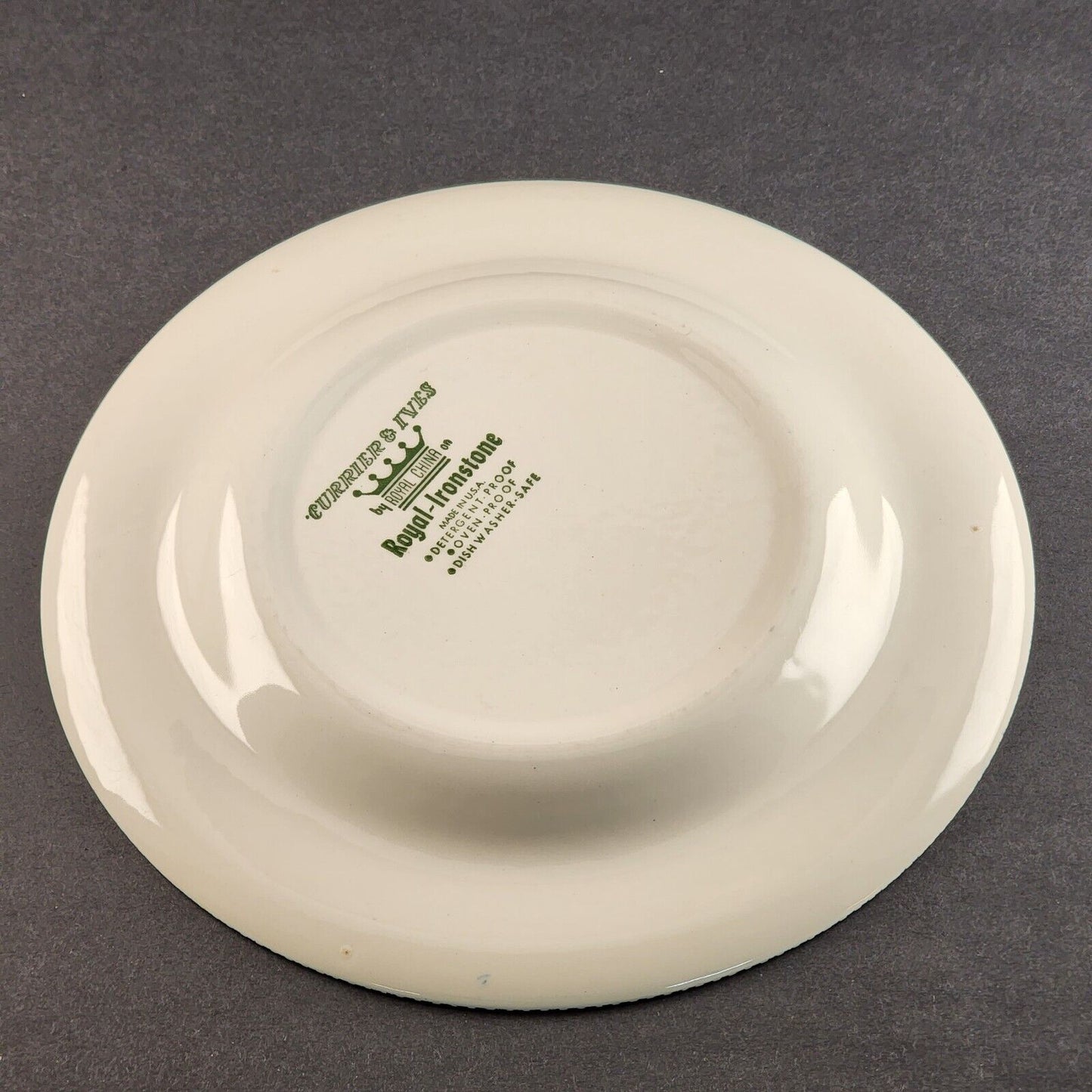 Currier and Ives Blue 10" Dinner Plate by Royal The Old Grist Mill Image USA
