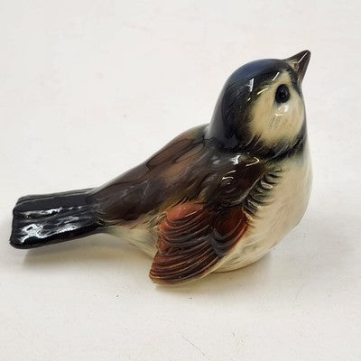 Set of 2 Goebel Sparrow Bird Figurine West Germany CV72 & CV73 Porcelain 2.5"x4"