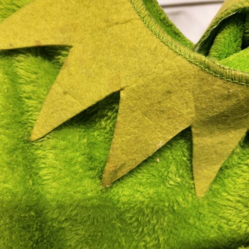 2T Kermit The Frog Dress Up Costume 3 Piece Toddler Set With Hood And Booties