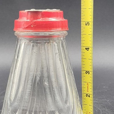 Diner Style Syrup Dispenser Glass Base Melmac Lid Stainless Steel Handle