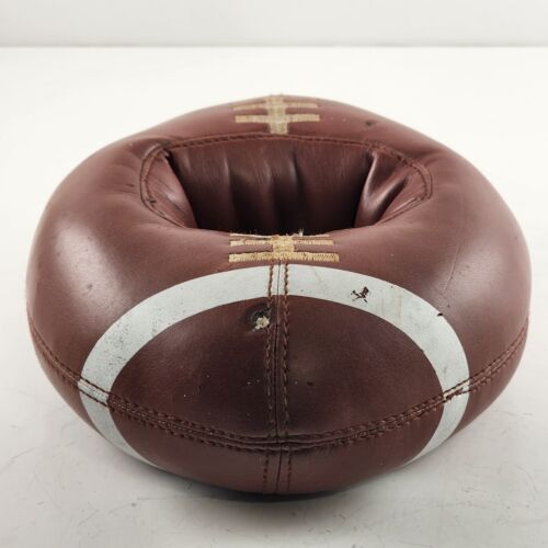 Armchair Quarterback Football Shaped Drink Beverage Holder Weighted Vintage 8"