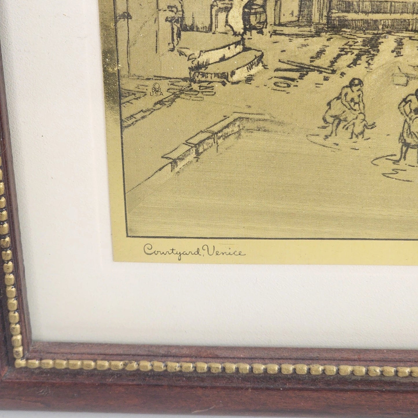 Lionel Barrymore Talio Chrome Framed Venice Prints Set of 4 Signed