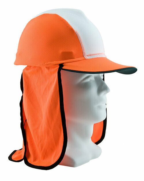 Uveto Gobi Over the Hat Orange Safety Head Heat Stress & UV Face & Neck Shield