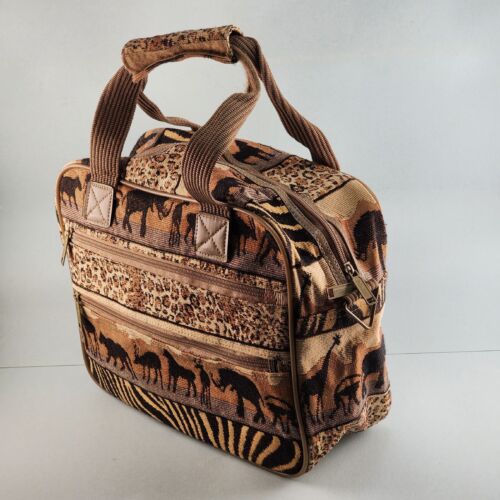 Pioneer Express Tapestry Travel Computer Bag African Safari Motif 13"x5"x10" H